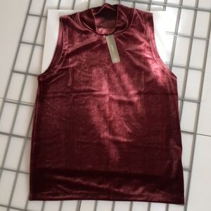 NWT JCrew Mock Neck Velvet Top